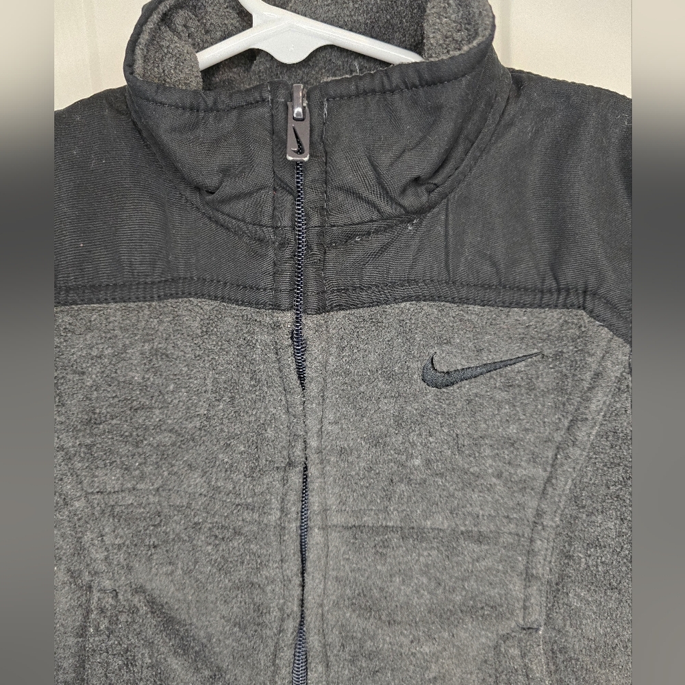Nike Kids Gray and Black Fleece Jacket - Picture 2 of 7